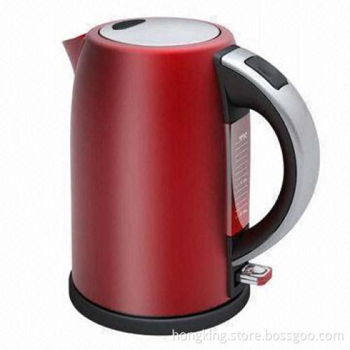 Stainless Steel Kettle with Red Painting and 1.8L Capacity